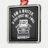 Humorales Schriftstellerangebot Ornament Aus Metall (Links)