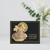 Humorales St. Anthony Religious Katholic Gebet Postkarte (Stehend Vorderseite)