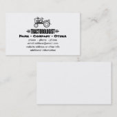 Humorales Traktorrennen Visitenkarte (Vorne/Hinten)