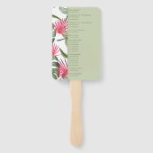 Humorales tropisches Hochzeitsprogramm Set der Fan Fächer (Rückseite)