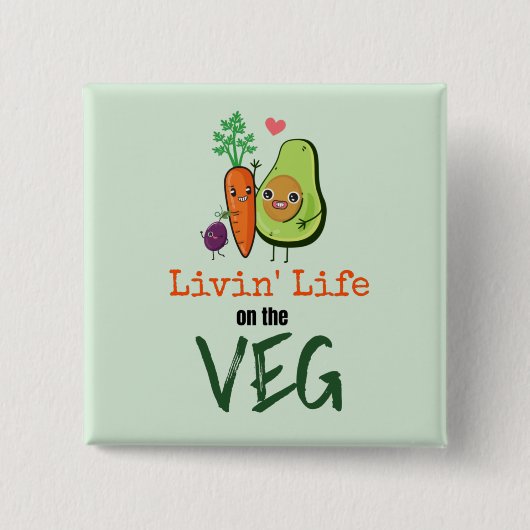 Humorales Veganes Zitat Leben im Alter Button (Vorderseite)