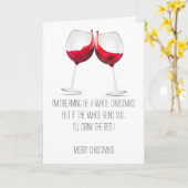 Humorales Weihnachtskartenweindesign Karte (Gelbe Blume)