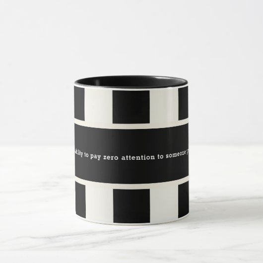 Humorales Zitat des Vaters Stripter Schiedsrichter Tasse (Zentrum)