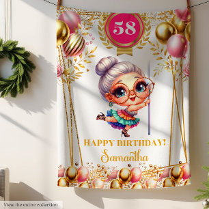 Humordecke für Oma mit individuellem Namen Fleecedecke