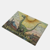 Humore Apatosaurus Dinosaurier Illustration Fußmatte (Schrägansicht)