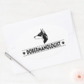 Humore Doberman Pinscher Ovaler Aufkleber (Umschlag)