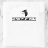 Humore Doberman Pinscher Ovaler Aufkleber (Tasche)