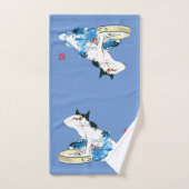 Humore japanische Katzenbäder II Badhandtuch Set (Handtuch)