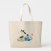 Humore japanische Katzenbäder II Jumbo Stoffbeutel (Rückseite)