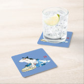 Humore japanische Katzenbäder II Rechteckiger Pappuntersetzer (Vor Ort)