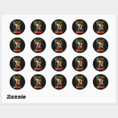 Humore Karate Theme Runder Aufkleber (Blatt)