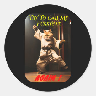 Humore Karate Theme Runder Aufkleber
