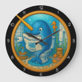 Humore Narwhal Bathroom Uhr (Vorderseite)