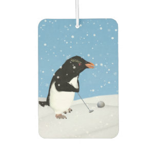 Humore Pinguin Playing Golf Autolufterfrischer