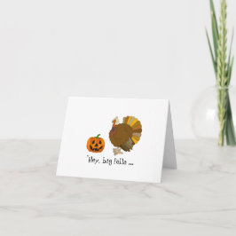 Humore Pumpkin und Turkey Erntedank Card Feiertagskarte