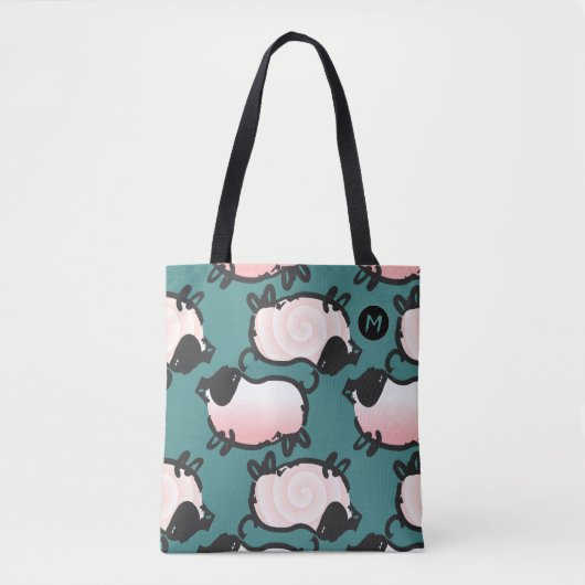 Humorer 1 Schweinjahr 2019 Monogramm Farbtasche au Tasche (Vorderseite)