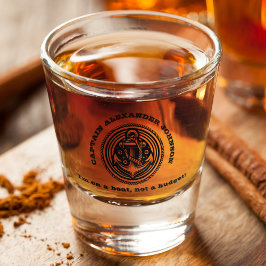 Humorer Anchor verflochten mit dem Captain von Rop Schnapsglas