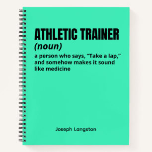 Humorer Athletic Trainer Definition Journal Notizblock