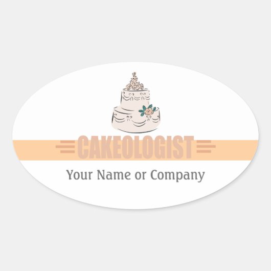 Humorer Baker Ovaler Aufkleber (Vorderseite)