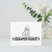 Humorer Cockapoo Postkarte (Stehend Vorderseite)