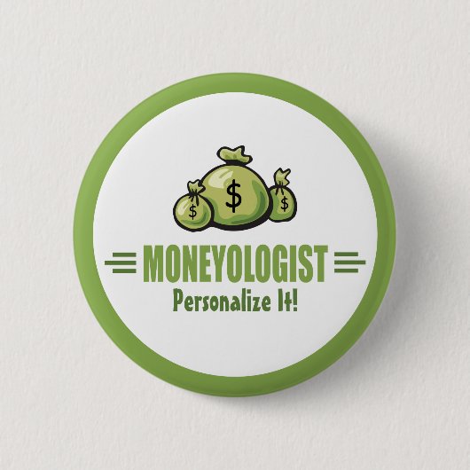 Humorer Geldwäscher-Monologe Banker Gambler Button (Vorderseite)