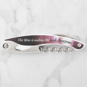 Humorer Glam Wein macht mich Phantastisch Rose aus Kellnermesser (Vorderseite)