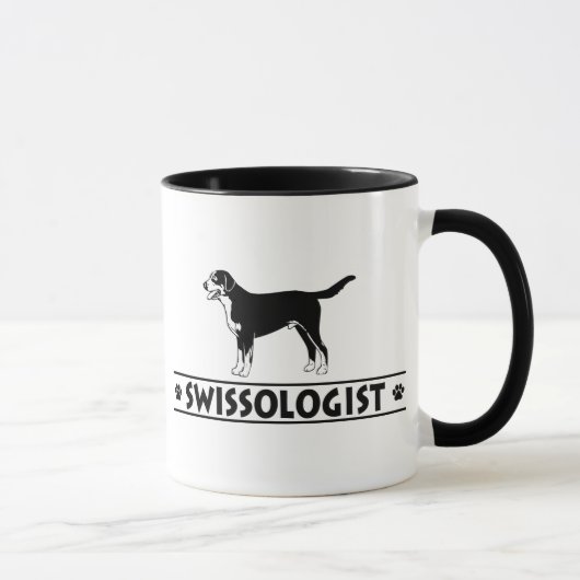 Humorer Großer Schweizer Hund Tasse (Rechts)
