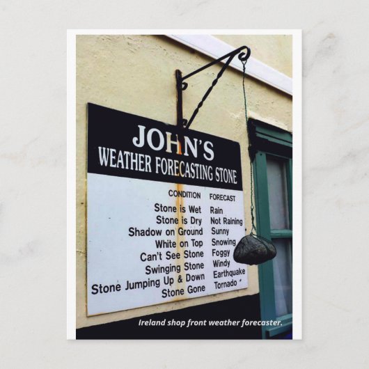 Humorer Irlands Wettervorhersage Postkarte (Vorderseite)