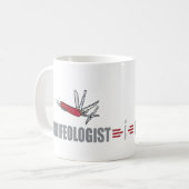 Humorer Messer-Sammler Kaffeetasse (Vorderseite Links)