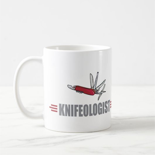 Humorer Messer-Sammler Kaffeetasse (Links)