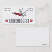 Humorer Messer-Sammler Visitenkarte (Vorne/Hinten)