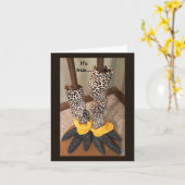 Humorer Neater als Socken auf einem Huhn Karte (Gelbe Blume)