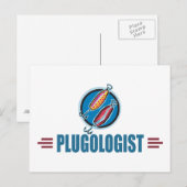 Humorer Plug-Fishing Postkarte (Vorne/Hinten)
