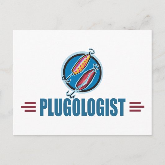 Humorer Plug-Fishing Postkarte (Vorderseite)