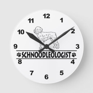 Humorer Schnoodle Runde Wanduhr