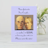 Humorer Spaß Couple Einzigartiges Nerdy Save the D Save The Date (Stehend Vorderseite)