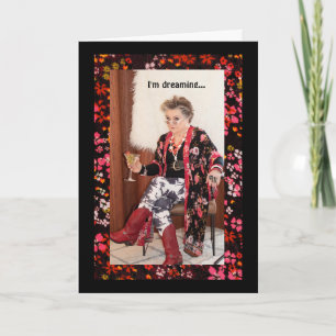 Humorer Traum von einem weißen Weihnachten Karte