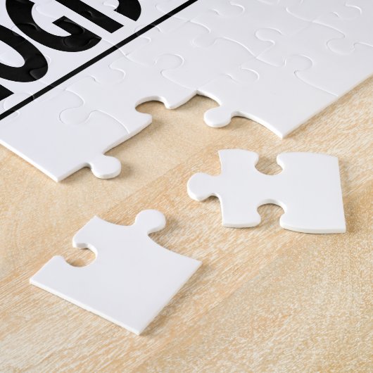 Humorer Treppenhund Puzzle (Seite)