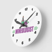 Humorer Wein Runde Wanduhr (Winkel)