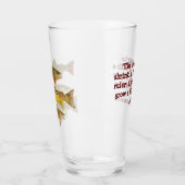 Humorfarbenes Bierglas mit Forelle Glas (Links)