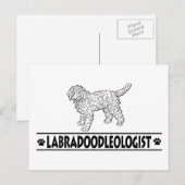 Humoriges Labradoodle Postkarte (Vorne/Hinten)