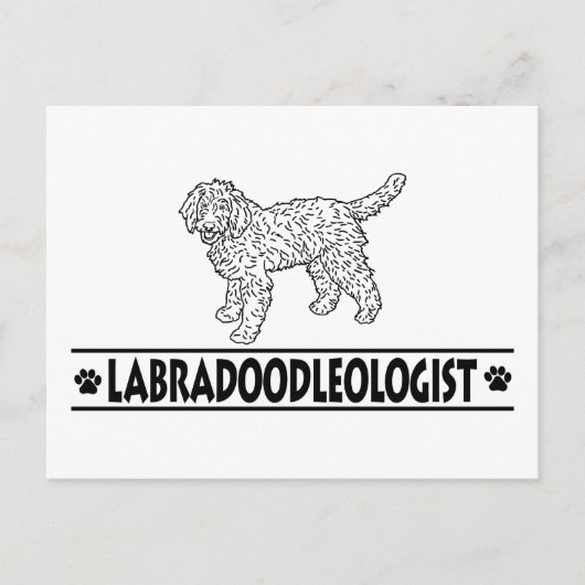 Humoriges Labradoodle Postkarte (Vorderseite)