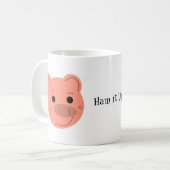 Humoriges Piggy Face Kaffeetasse (Vorderseite Links)