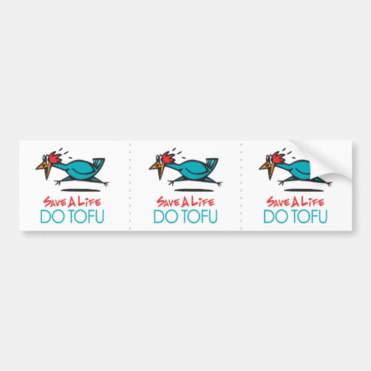 Humoriges Tofu Design Autoaufkleber (Vorne)