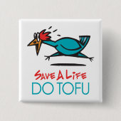 Humoriges Tofu Design Button (Vorderseite)