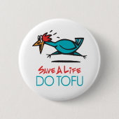 Humoriges Tofu Design Button (Vorderseite)