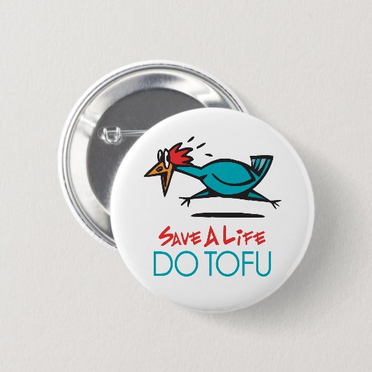 Humoriges Tofu Design Button (Vorne & Hinten)