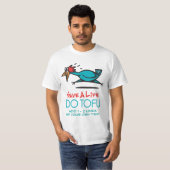 Humoriges Tofu Design T-Shirt (Vorne ganz)