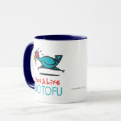 Humoriges Tofu Design Tasse (Vorderseite Links)