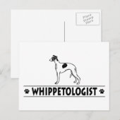 Humoriges Whippet Postkarte (Vorne/Hinten)